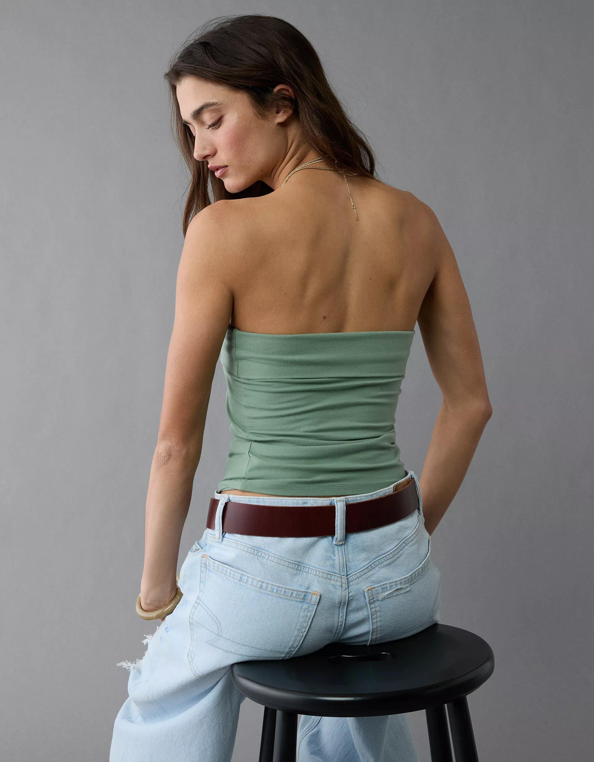 AE It Knit Foldover Tube Top Product Image