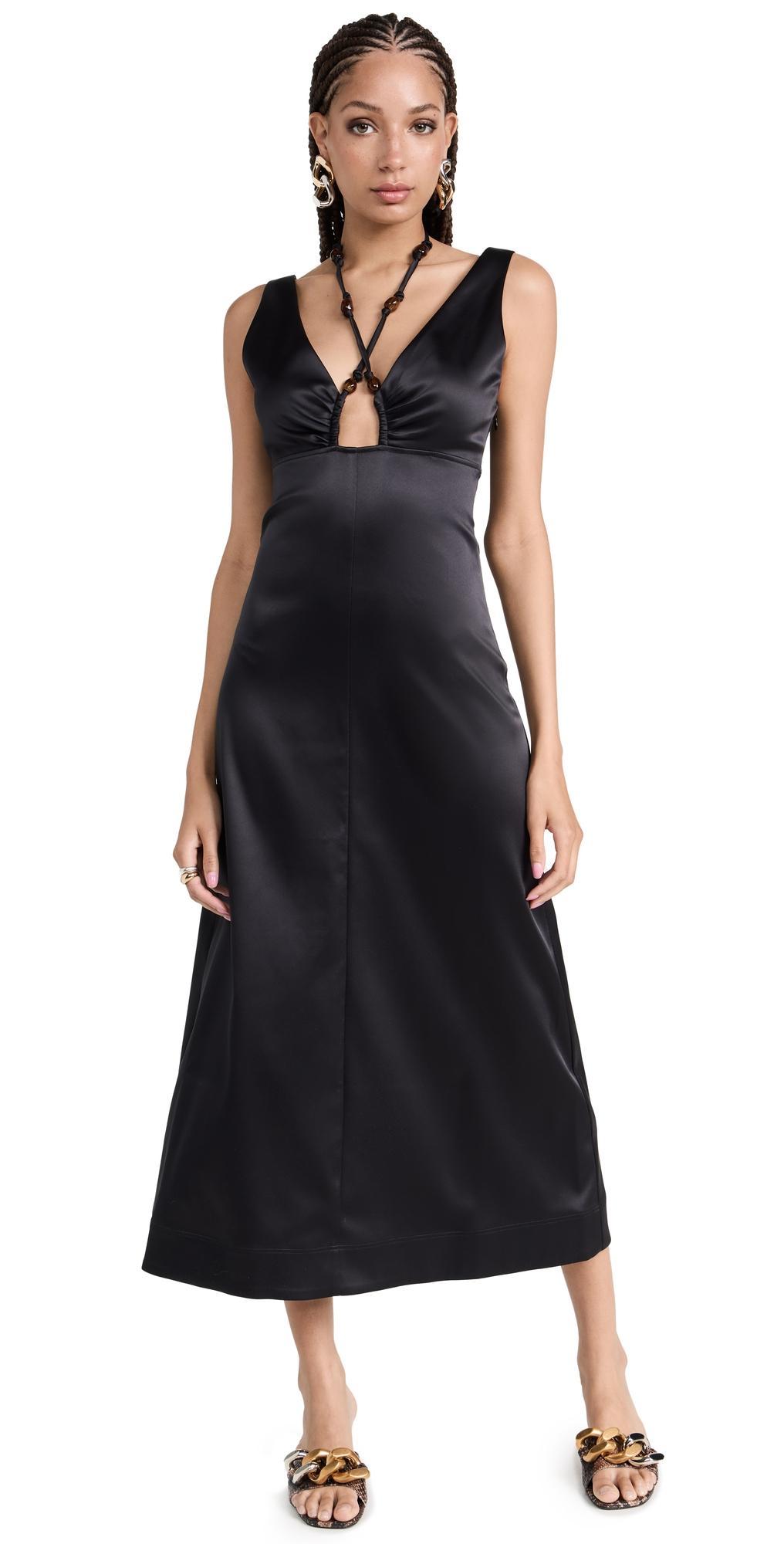 Womens Satin Halter Dress Product Image