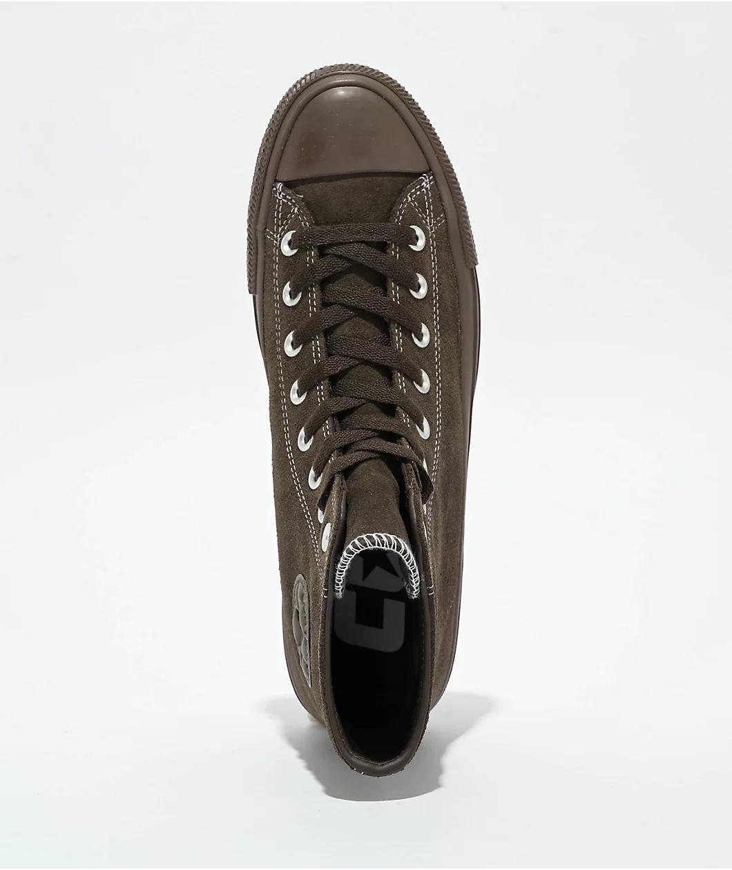 Converse Chuck Taylor All Star Pro Hi Fresh Brew & Brown Suede Skate Shoes Product Image