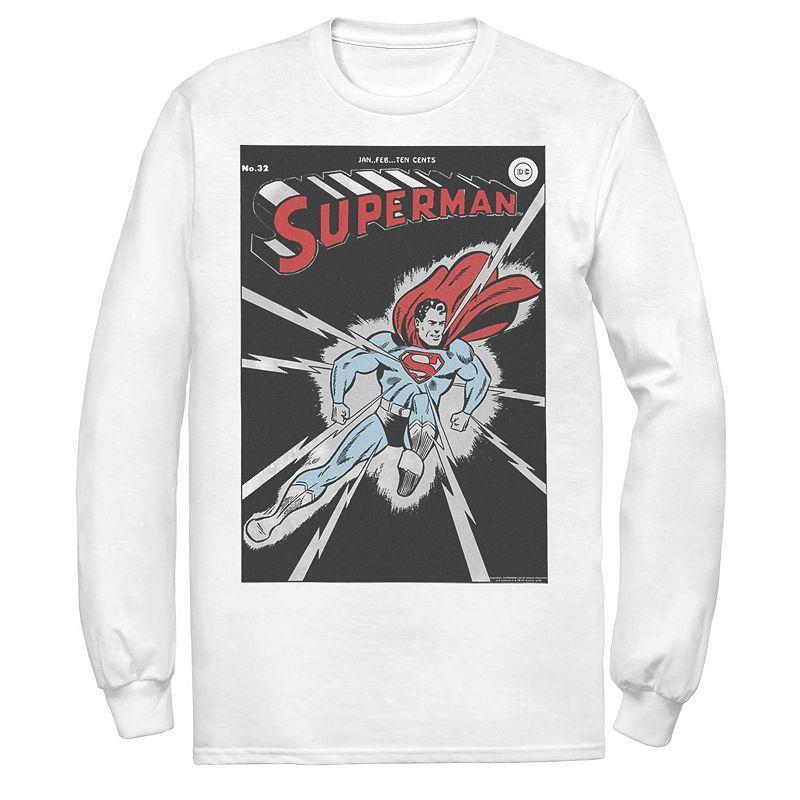 Men's DC Comics Superman No. 32 Comic Cover Poster Long Sleeve Tee,  Product Image