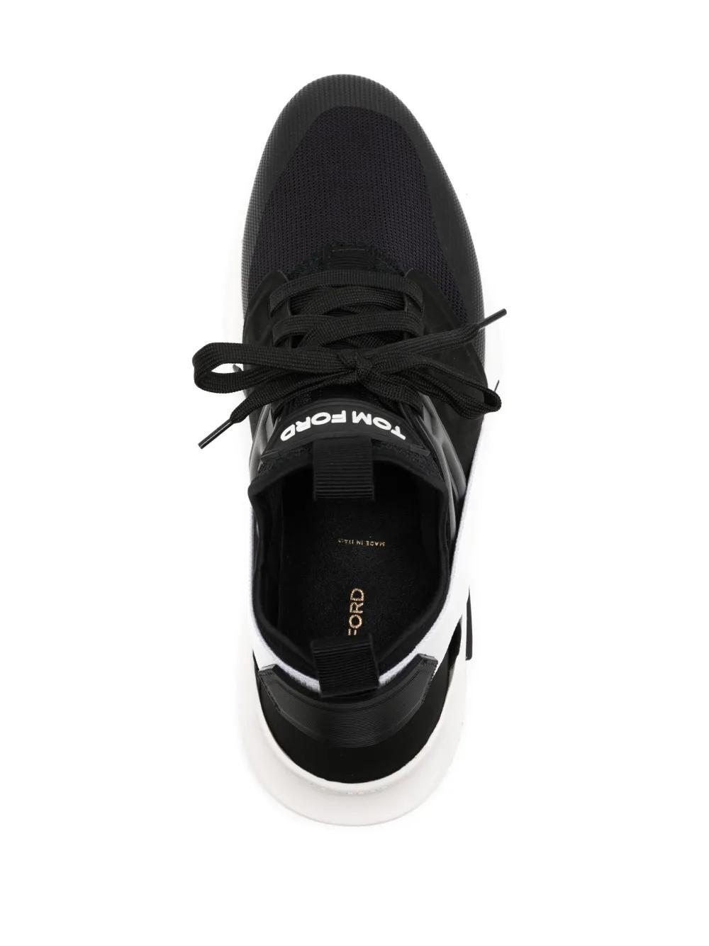 TOM FORD Neoprene And Suede Jago Sneakers In Black Product Image