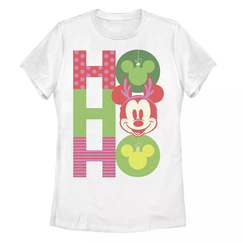 Disney's Mickey Mouse Juniors' Christmas Ornaments Graphic Tee, Women's,  Product Image