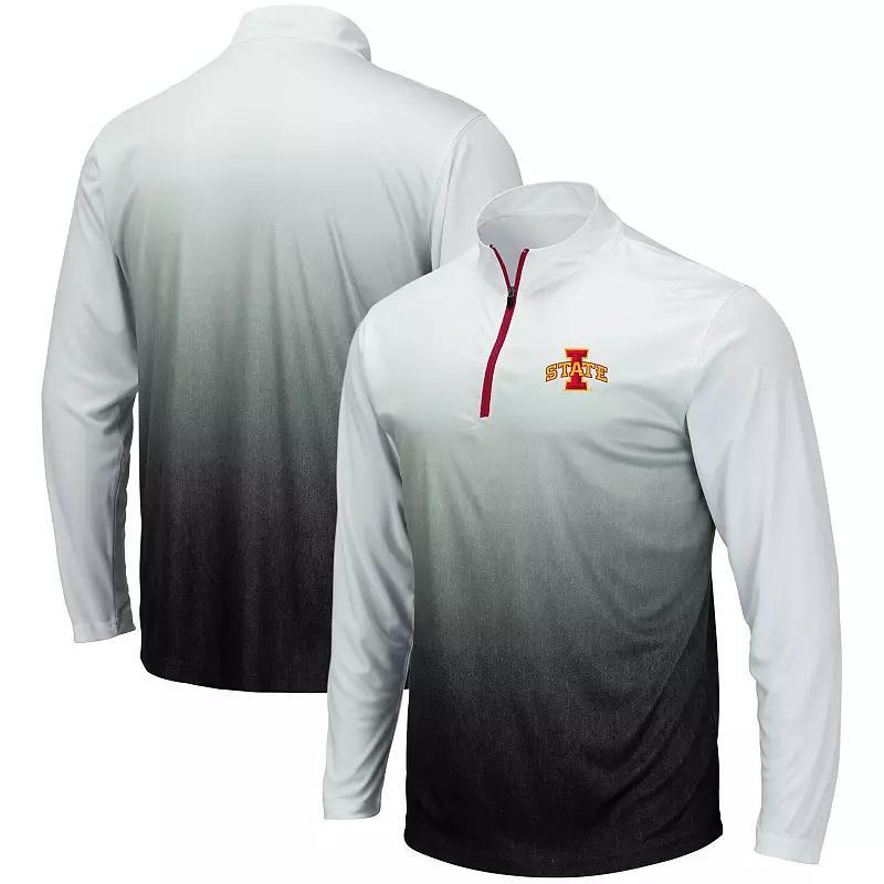 Mens Colosseum Gray Appalachian State Mountaineers Magic Team Logo Quarter-Zip Jacket Product Image