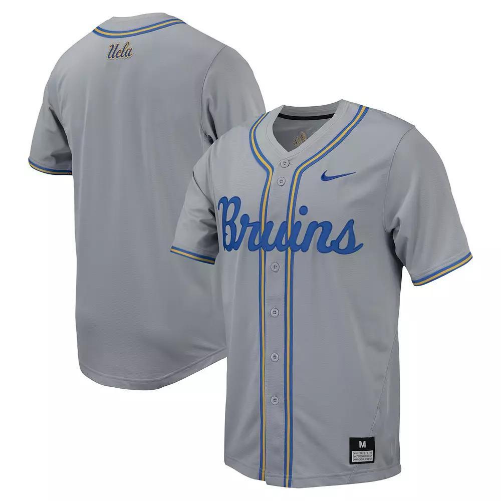Men's Nike Gray UCLA Bruins Replica Full-Button Baseball Jersey,  Product Image