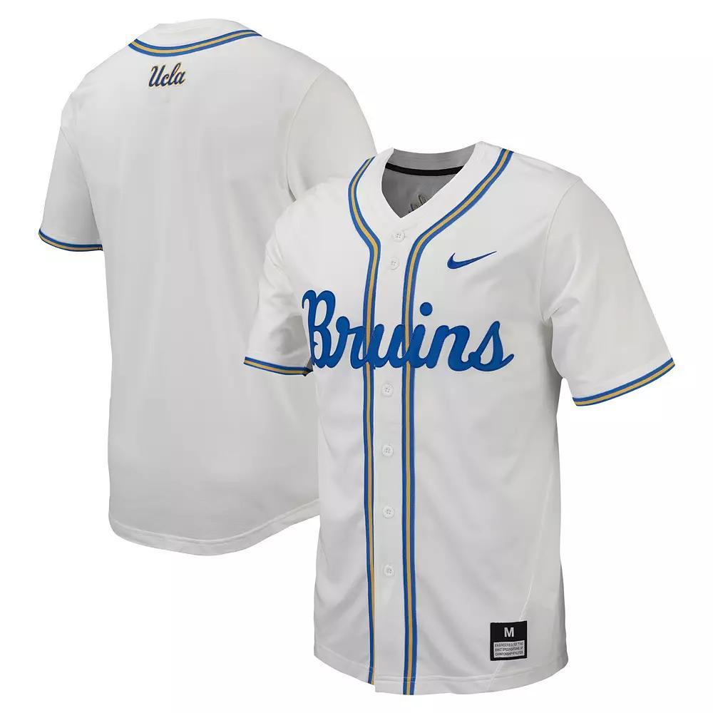 Men's Nike White UCLA Bruins Replica Full-Button Baseball Jersey,  Product Image