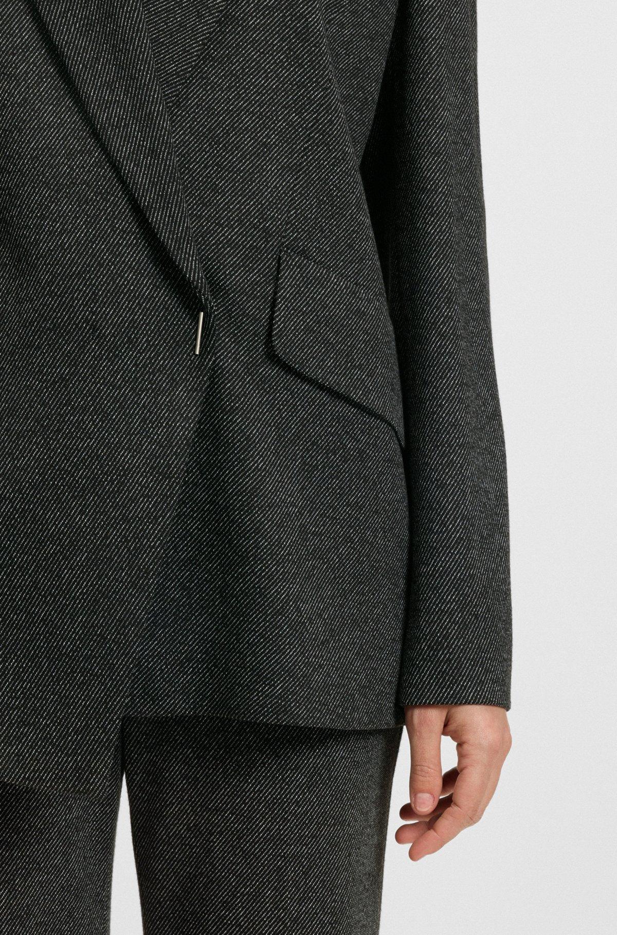 Regular-fit blazer with concealed closure Product Image