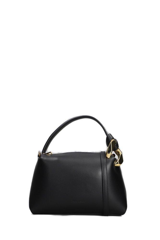 JW ANDERSON Logo Debossed Top Handle Bag In Black Product Image