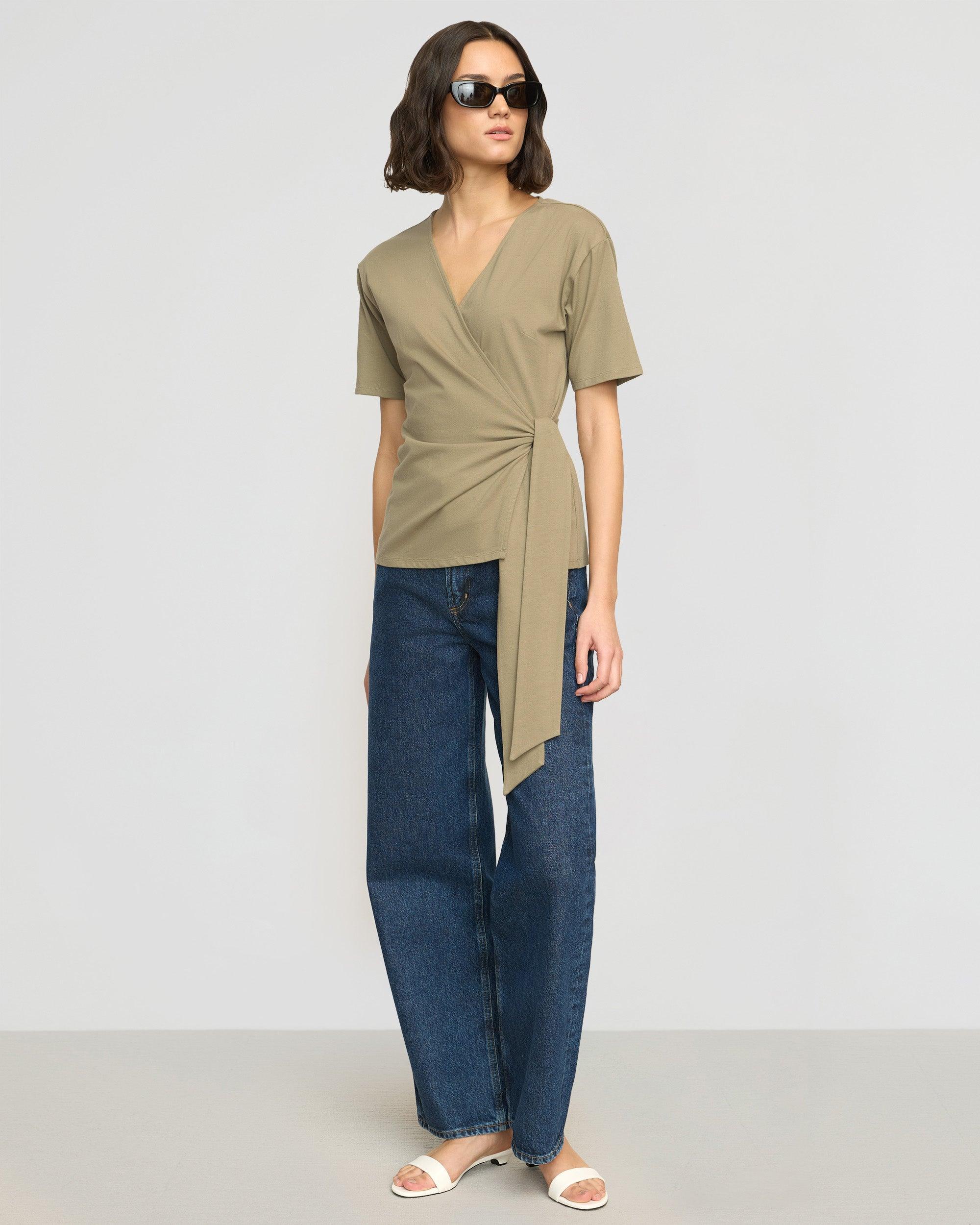Sena Organic Cotton Wrap Tee Product Image