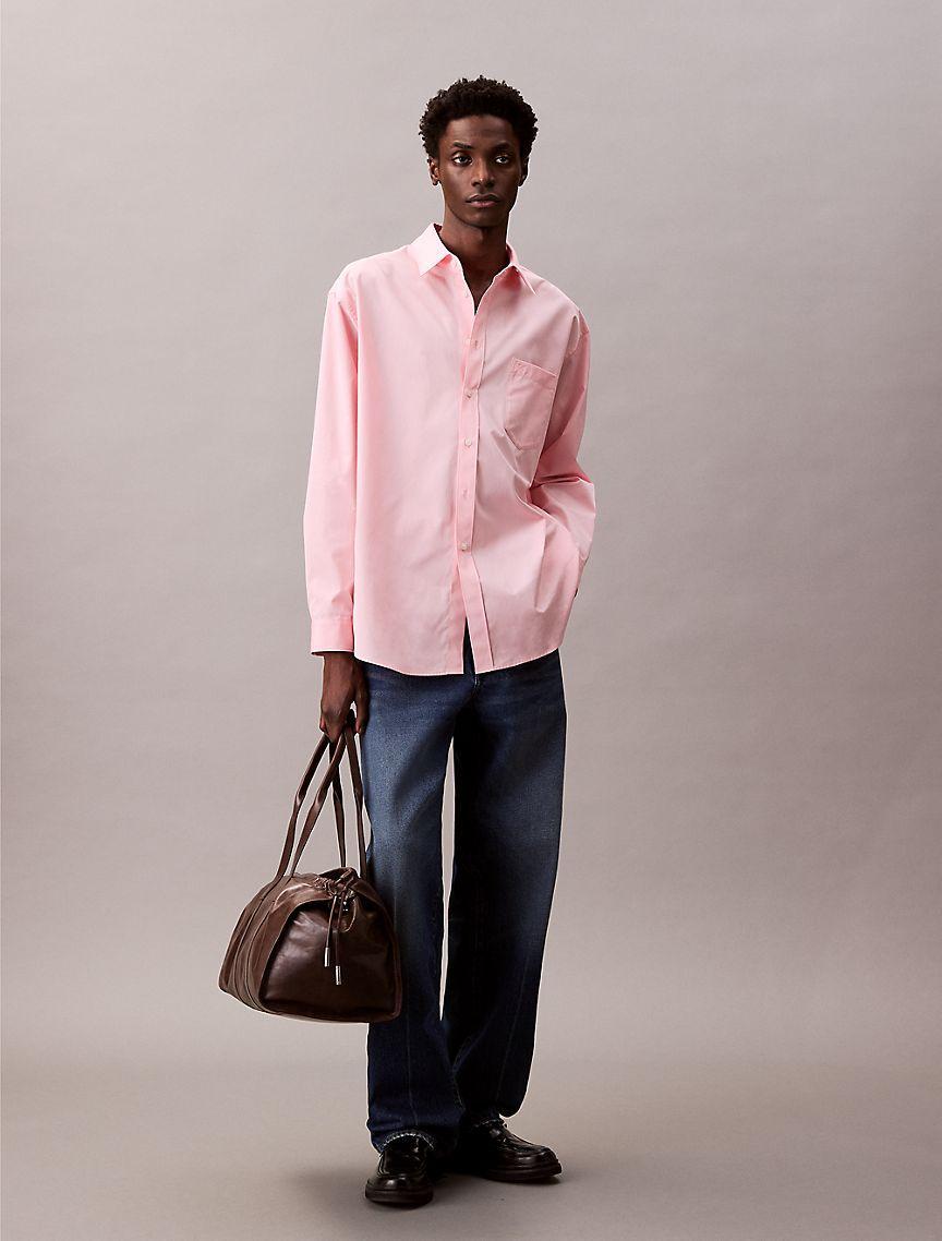 Oversized Cotton Poplin Button-Down Product Image