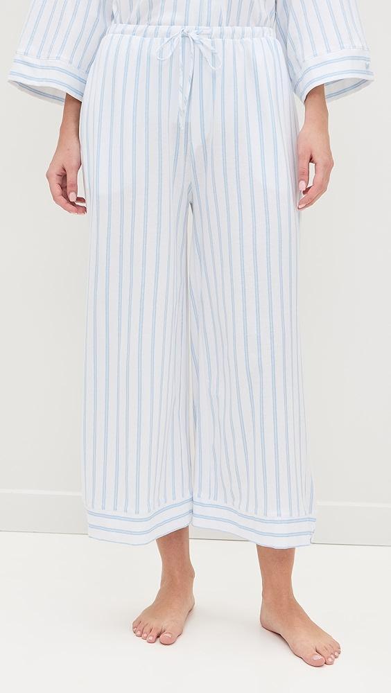 Petite Plume Luxe Pima Stripe Wide Leg Pajama Set | Shopbop Product Image