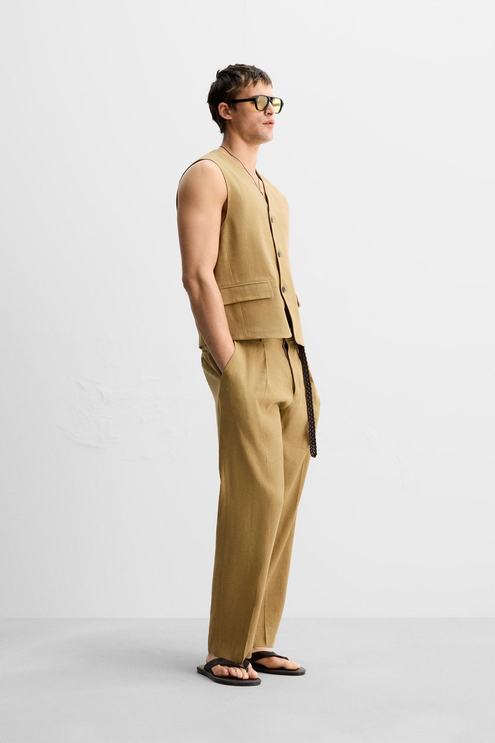 LIMITED EDITION LINEN-LYOCELL SUIT PANTS Product Image