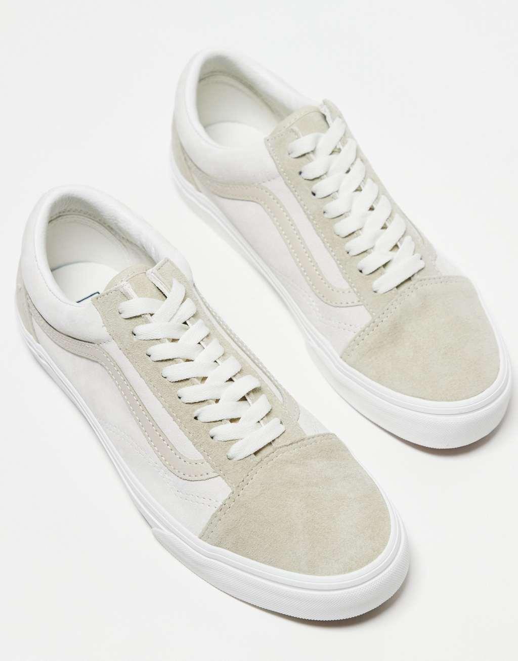 Vans Old Skool Suede sneakers in white and cream Product Image