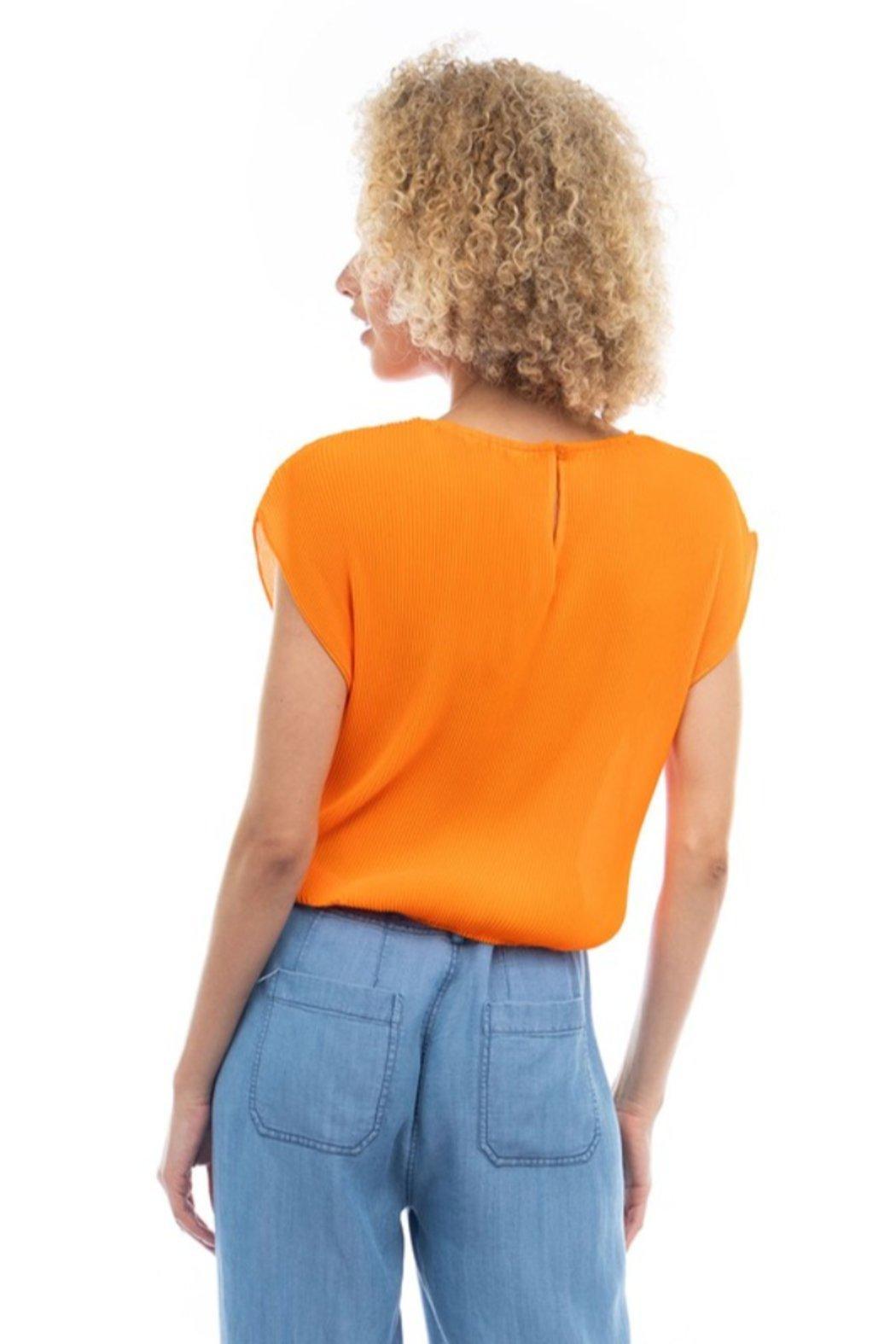 Elastic Waist Cap Sleeve Top Product Image