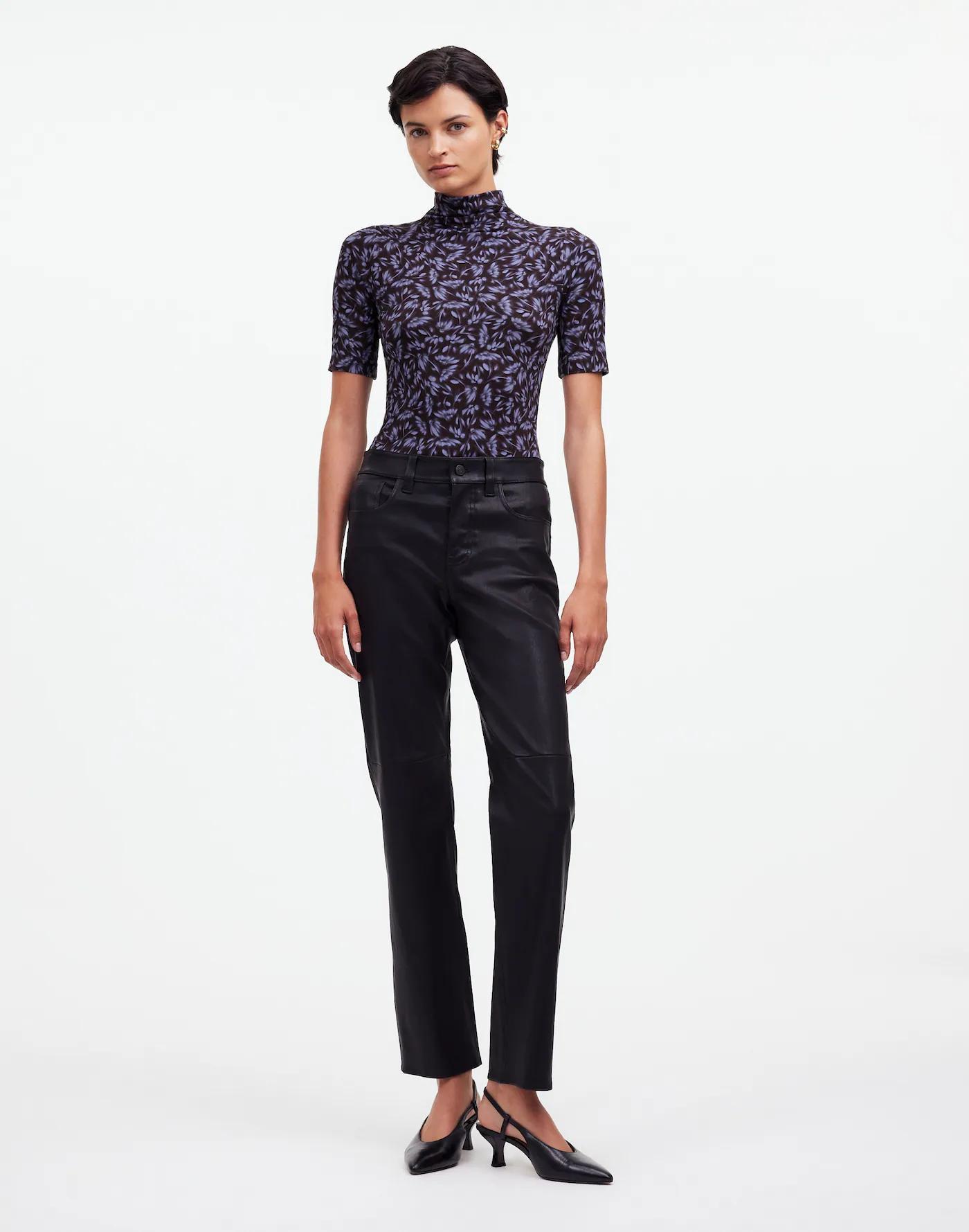 Drapey Mockneck Top in Floral Product Image