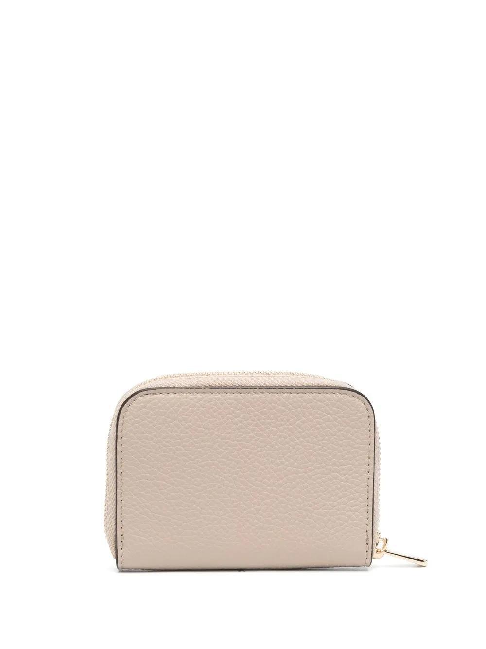 FERRAGAMO Gancini-plaque Leather Purse In Neutrals Product Image