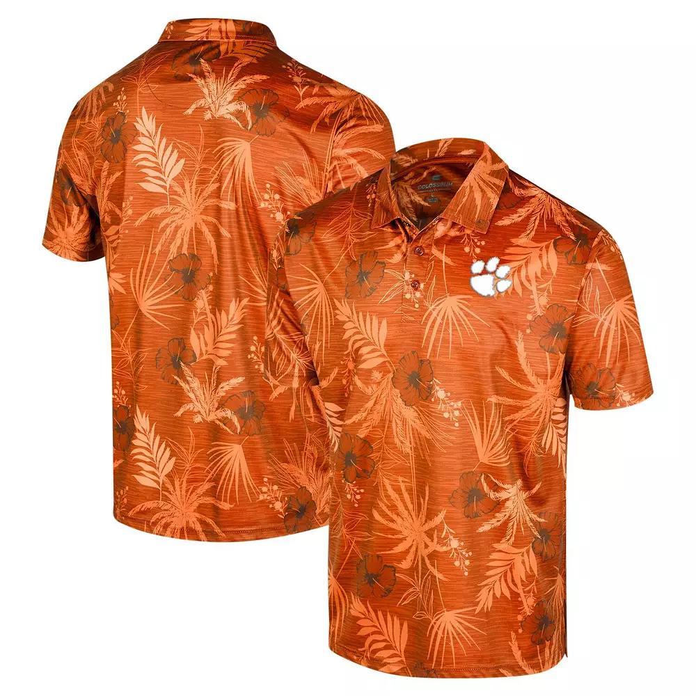 Men's Colosseum Orange Clemson Tigers Big & Tall Palms Polo, Size: 6XB Product Image