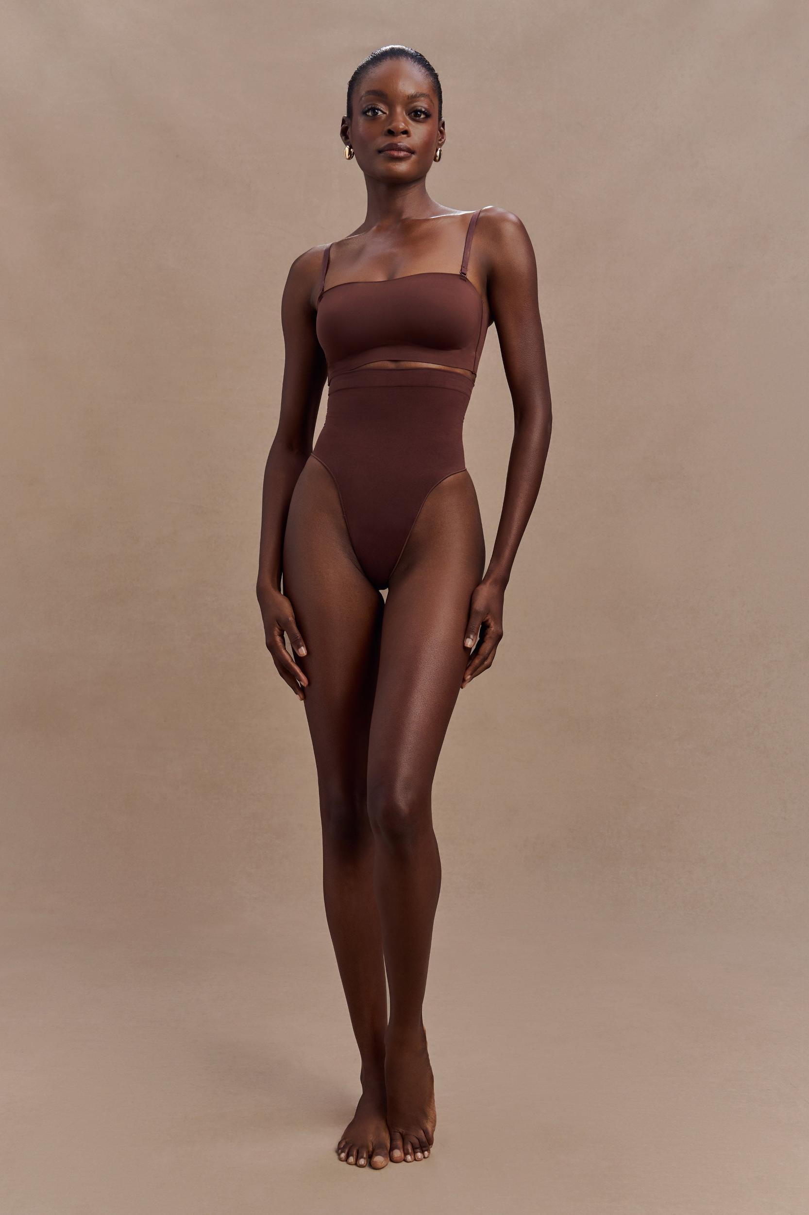 Saria High Waist Shapewear Briefs - Espresso Product Image