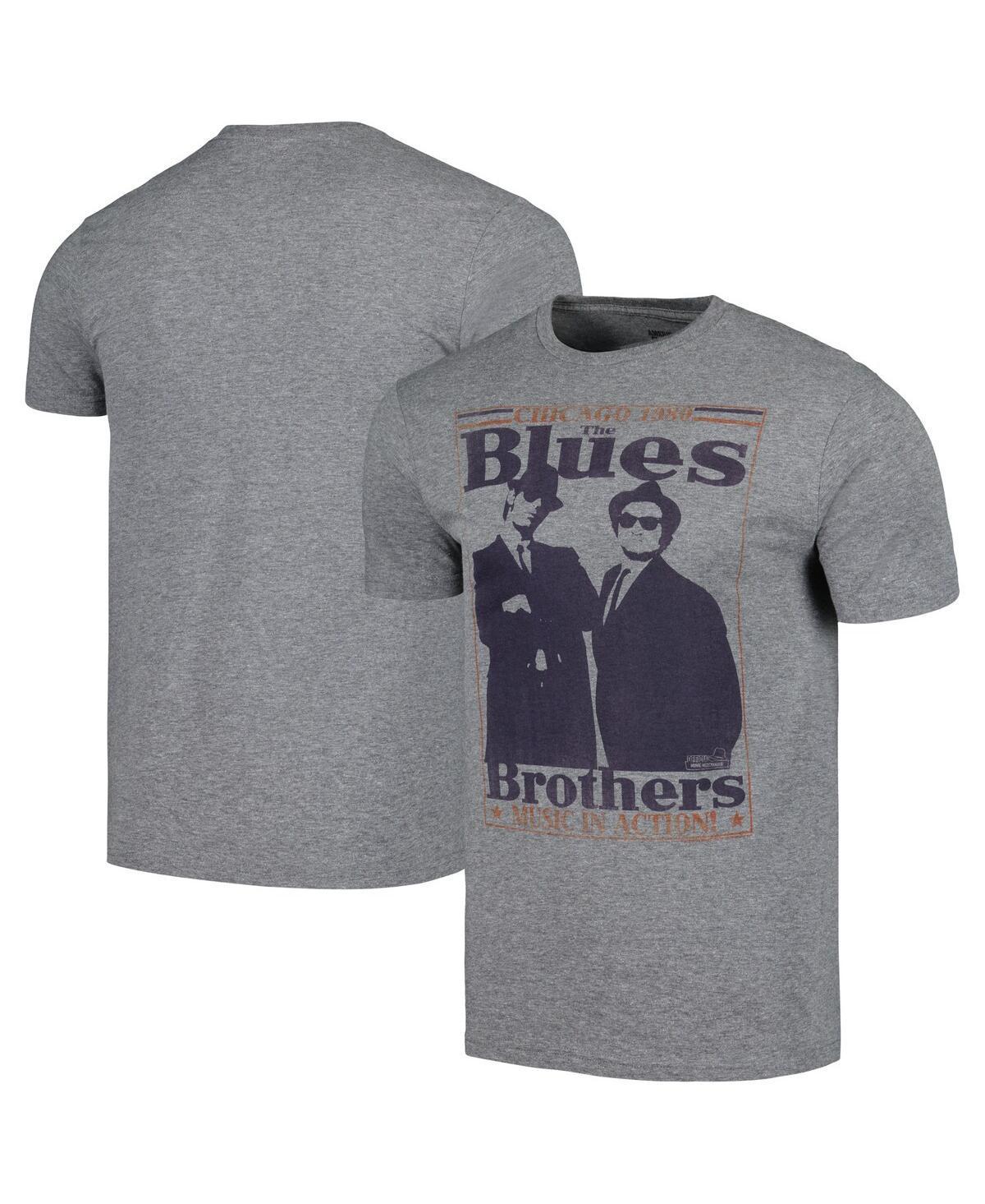 Mens Heather Gray Blues Brothers World Class T-shirt Product Image