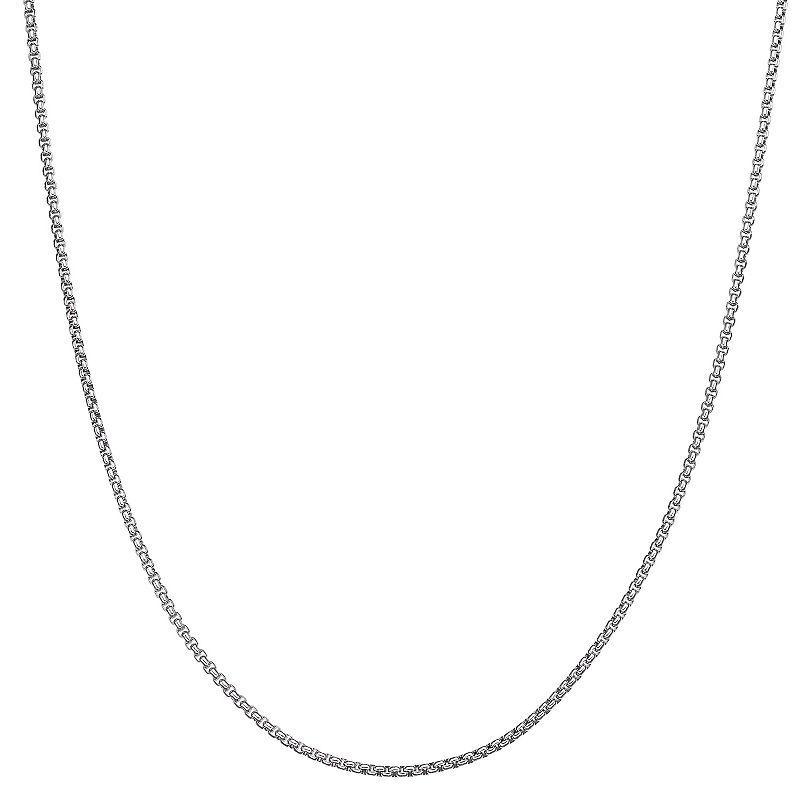 Mens LYNX Stainless Steel Round Box Chain Necklace Gold Tone Product Image