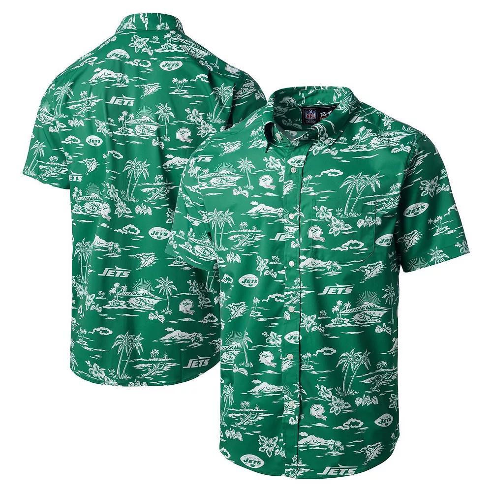 Men's Reyn Spooner Green New York Jets Throwback Pua Performance Polo,  Product Image