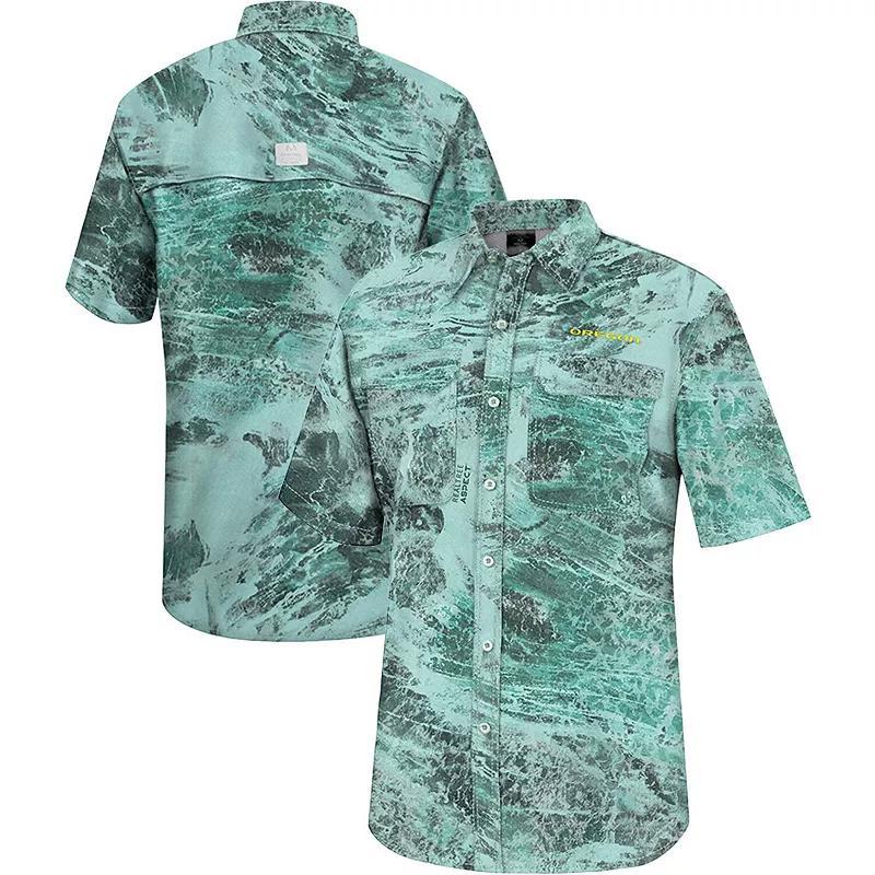 Men's Colosseum  Green Michigan State Spartans Realtree Aspect Charter Full-Button Fishing Shirt, Size: 2XL Product Image