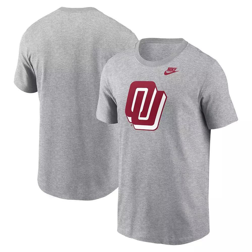 Men's Nike Heather Gray Oklahoma Sooners Primetime Alternate Logo T-Shirt, Size: 2XL, Grey Product Image