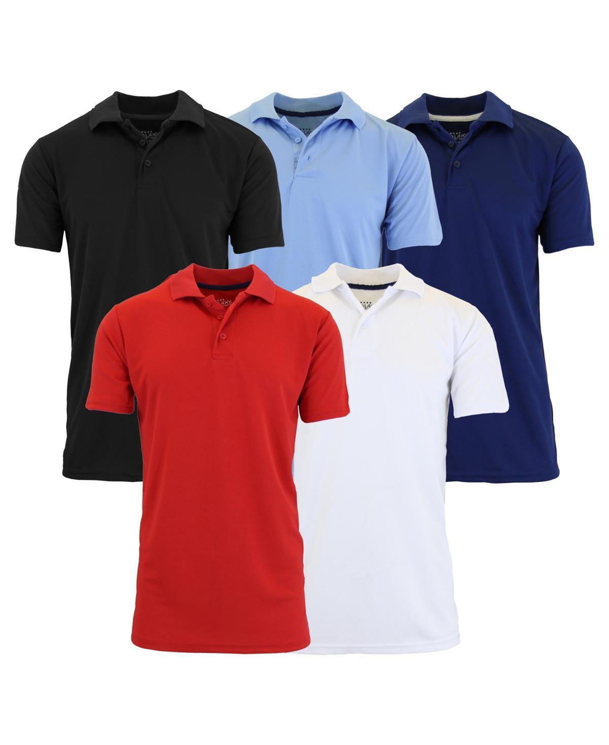 Galaxy By Harvic Mens Dry Fit Moisture-Wicking Polo Shirt, Pack of 5 Product Image