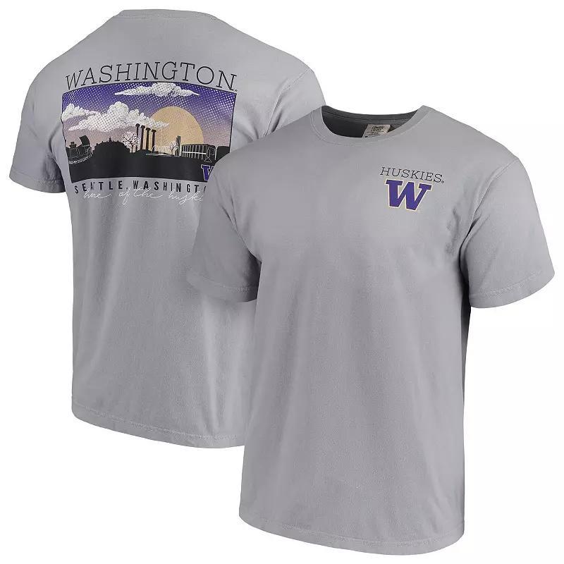 Men's Gray Washington Huskies Comfort Colors Campus Scenery T-Shirt, Size: Medium, Grey Product Image