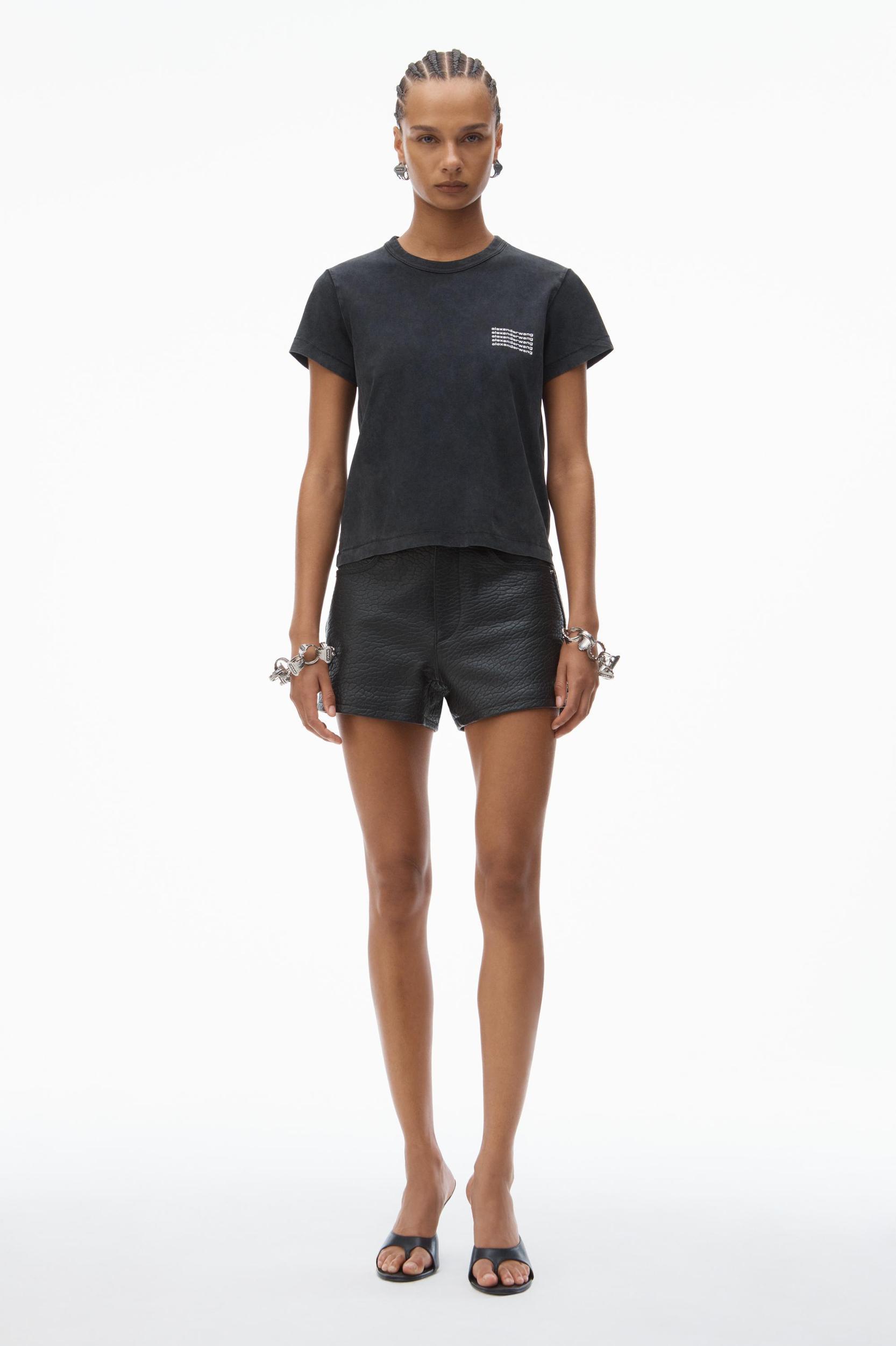 Shrunken Tee In Acid Wash Jersey Product Image