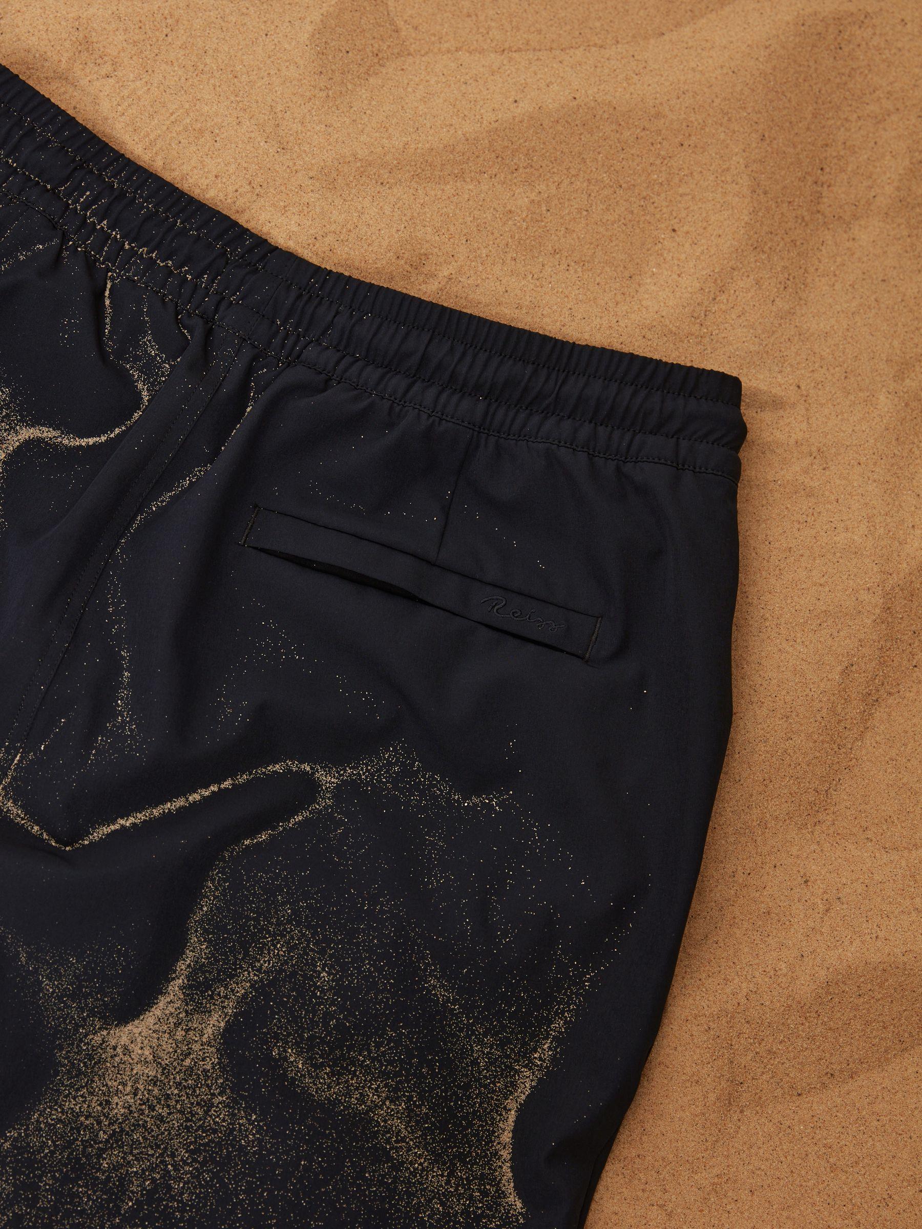 Plain Drawstring Waist Swim Shorts in Navy Product Image