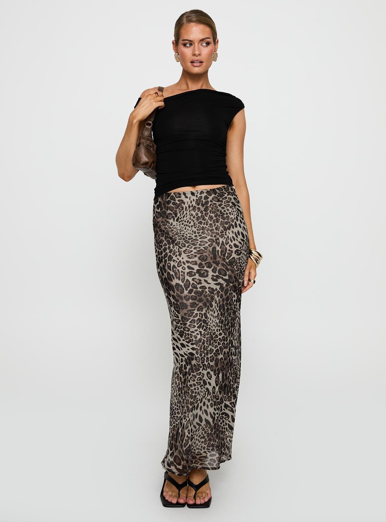 Manda Maxi Skirt Leopard Product Image