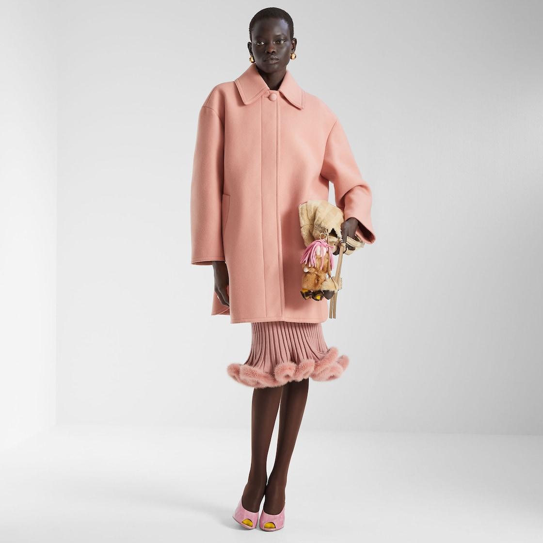 CoatPink wool parka Product Image