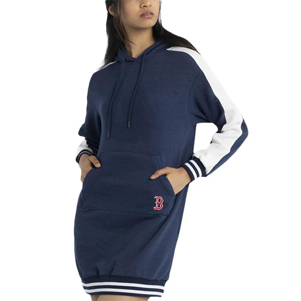 Women's Lusso Navy Boston Red Sox Mara Tri-Blend Hoodie Dress,  Product Image