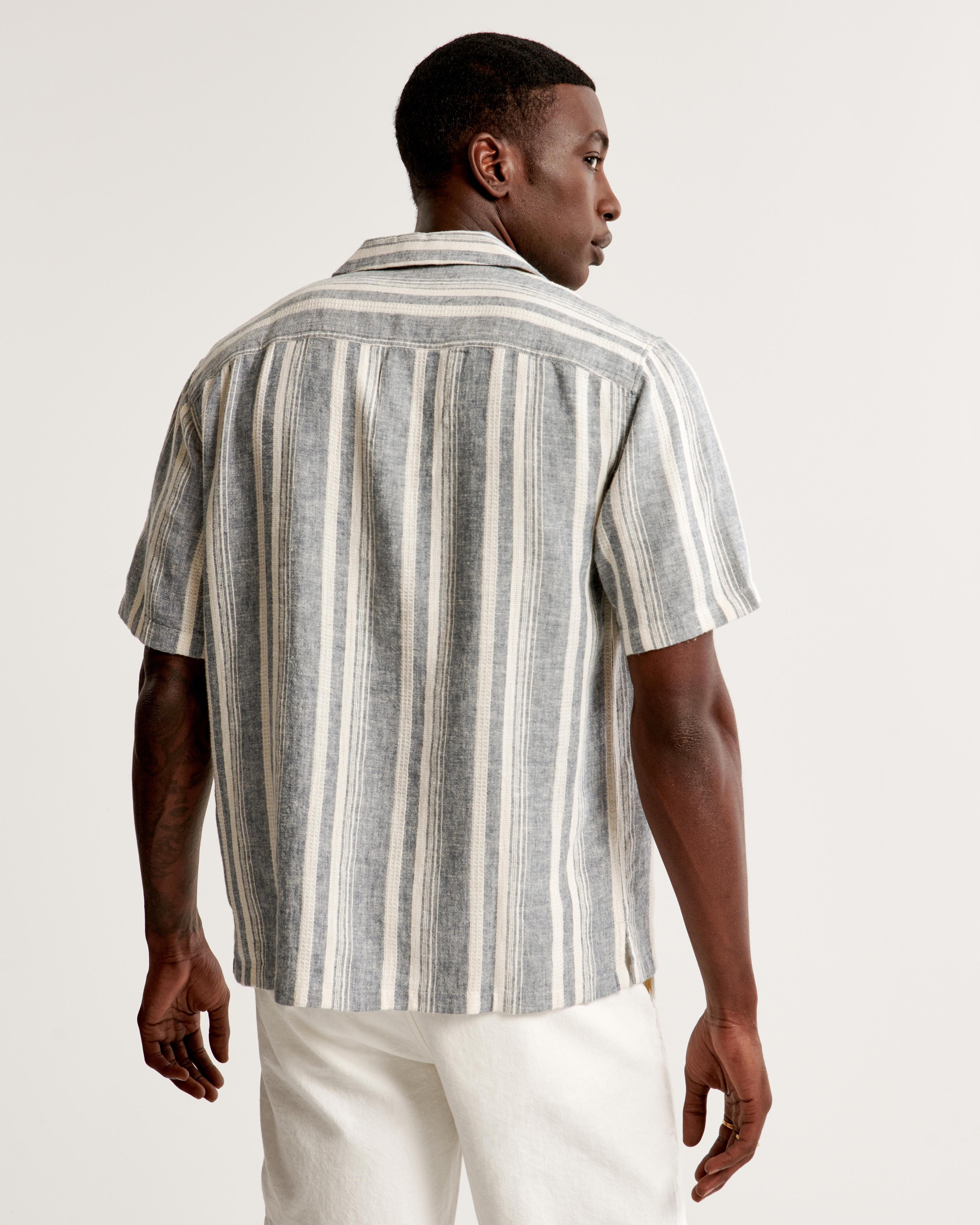 Camp Collar Summer Linen-Blend Shirt Product Image