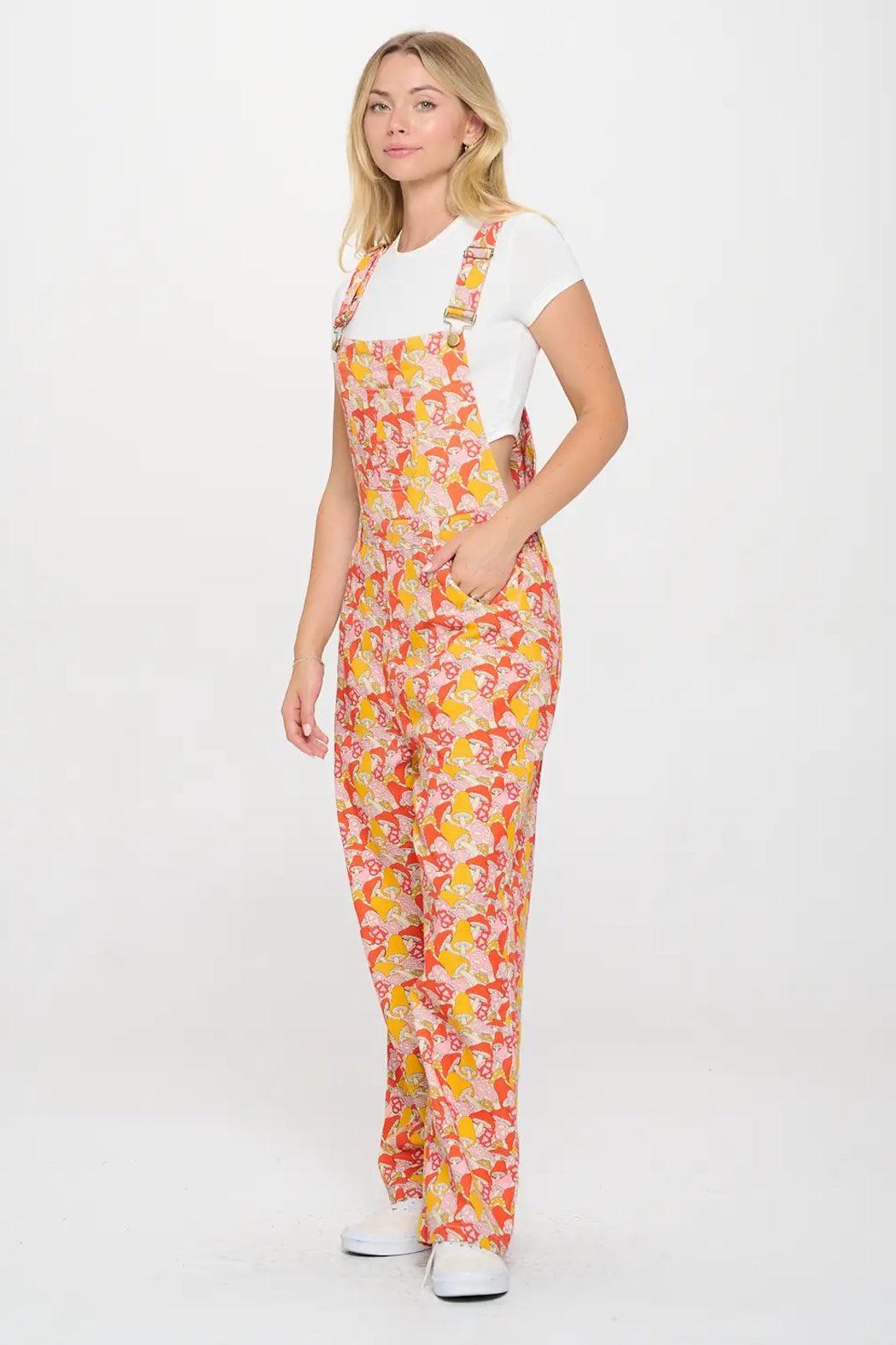Mushroom Printed Overalls Product Image