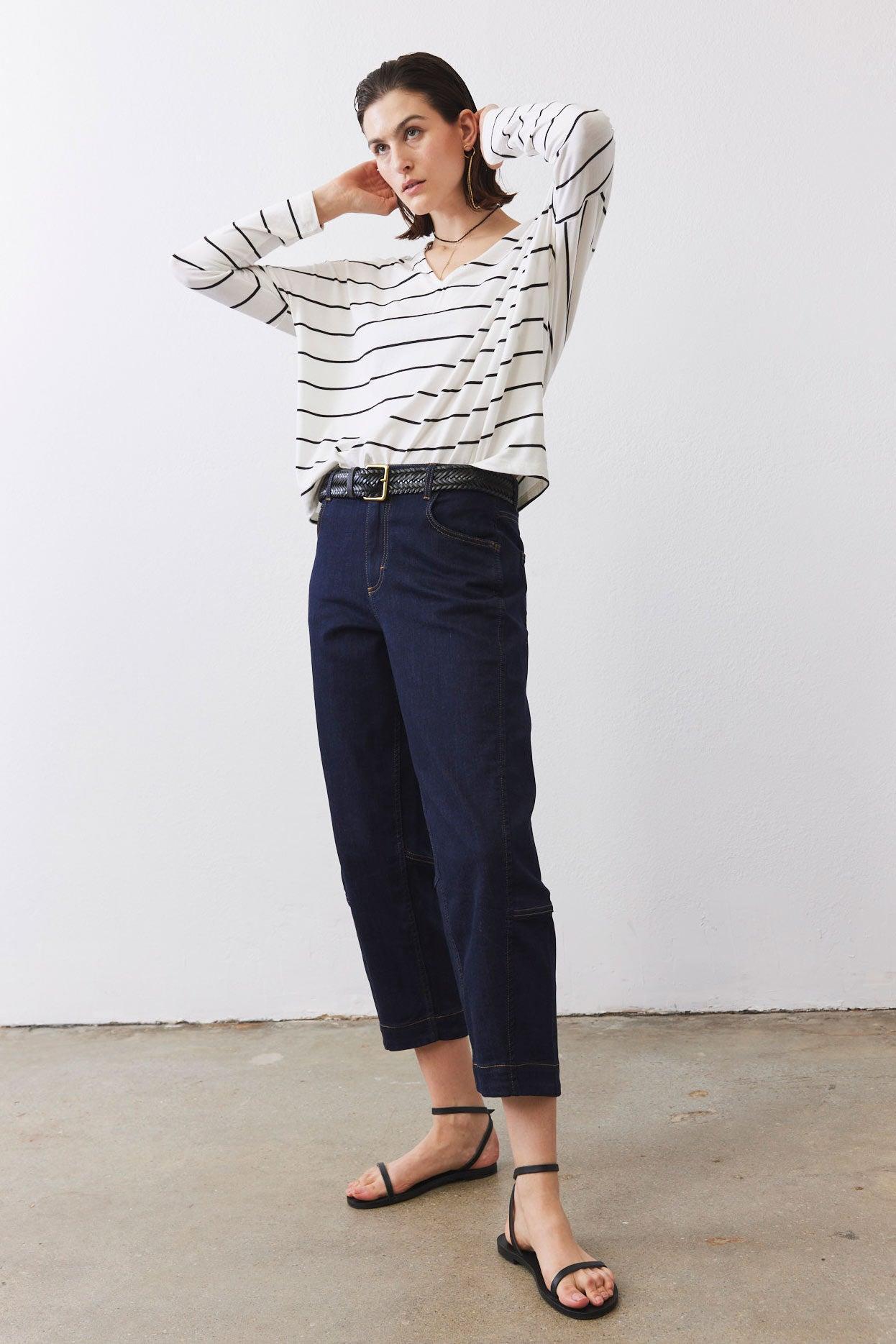 The Striped Dolman Long Sleeve Top Product Image