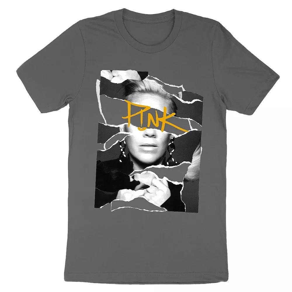 Men's Pink Tee, Size: XXL, Grey Product Image