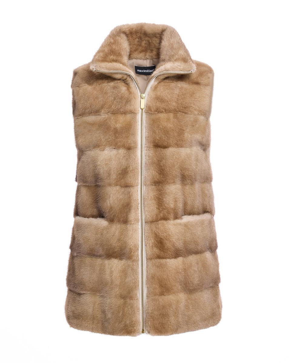 Mink Horizontal Vest With Side Vents Product Image