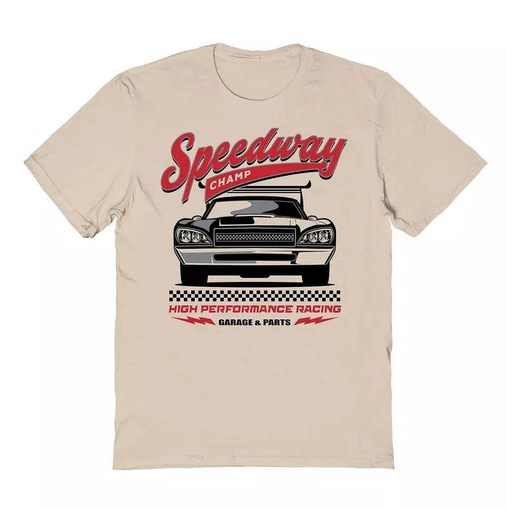 Men's Speedway Champ Graphic Tee, Size: XL, Brown Product Image