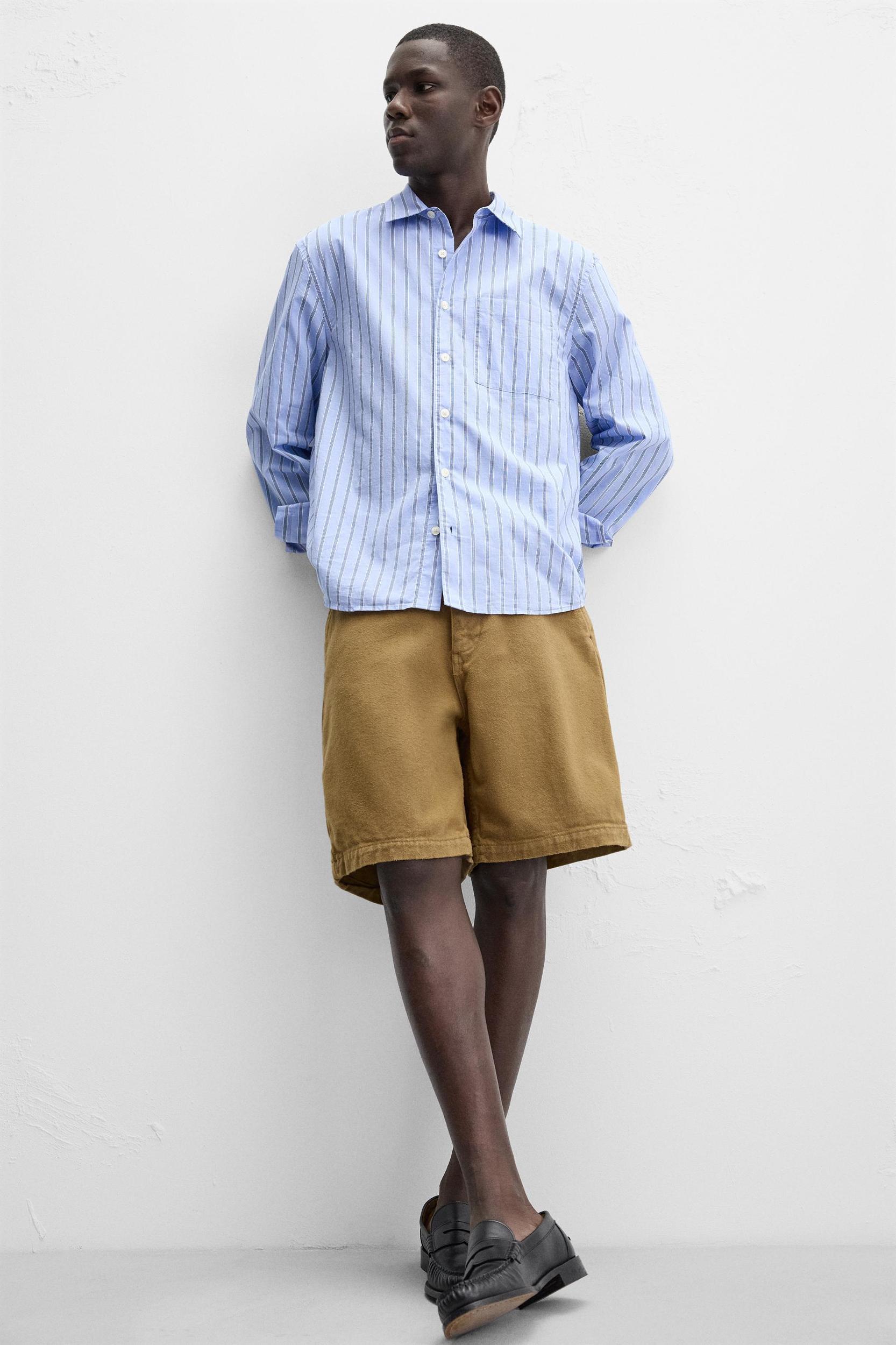 TEXTURED REGULAR FIT SHORTS Product Image