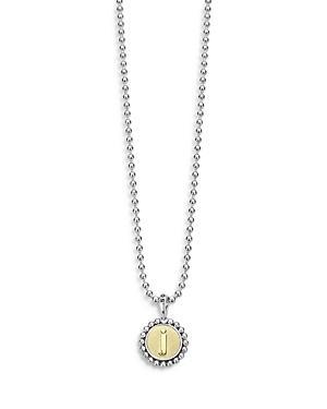 Signature Caviar Initial Two-Tone Circle Pendant Product Image