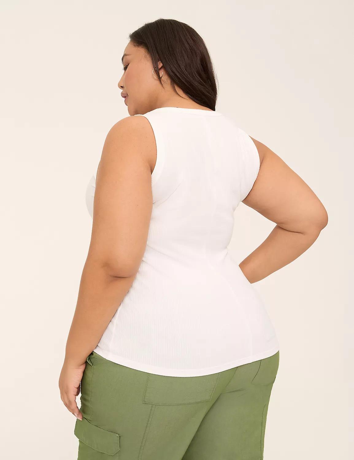 High-Neck Rib Tank Product Image