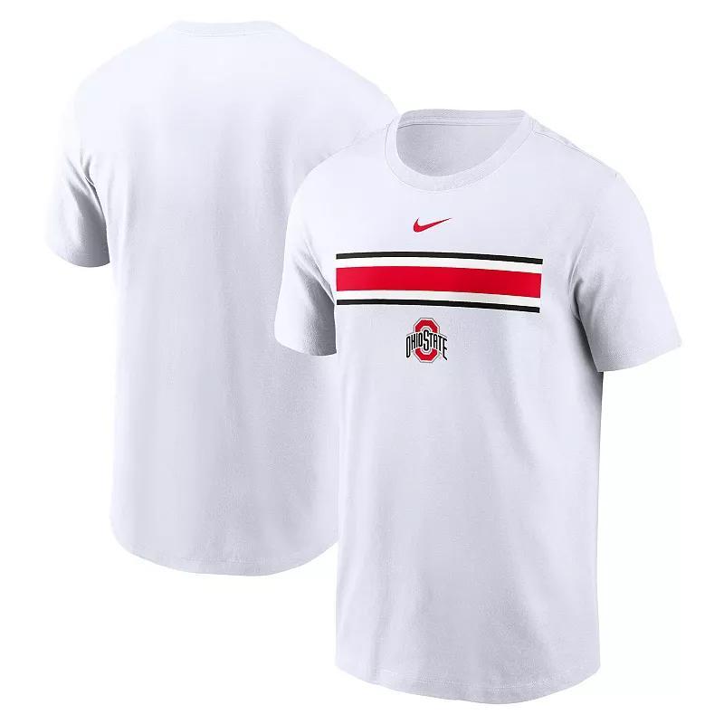 Men's Nike White Ohio State Buckeyes Campus Pattern T-Shirt,  Product Image
