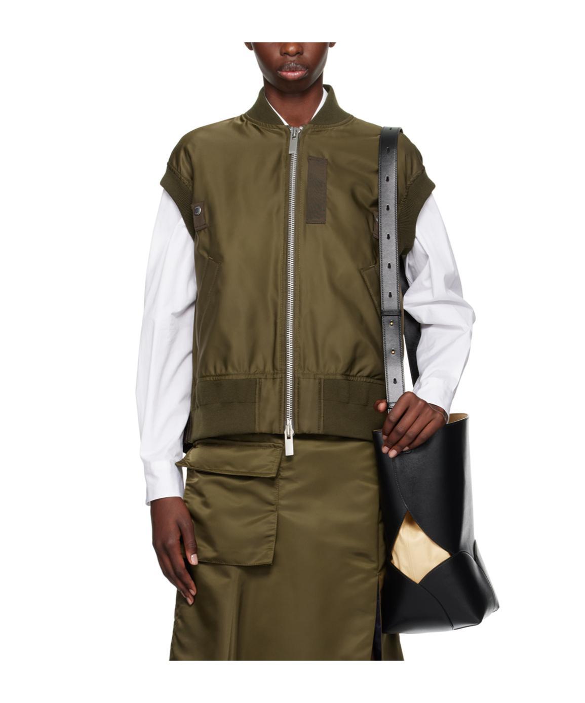 SACAI Two-way Zipper Vest In Green Product Image