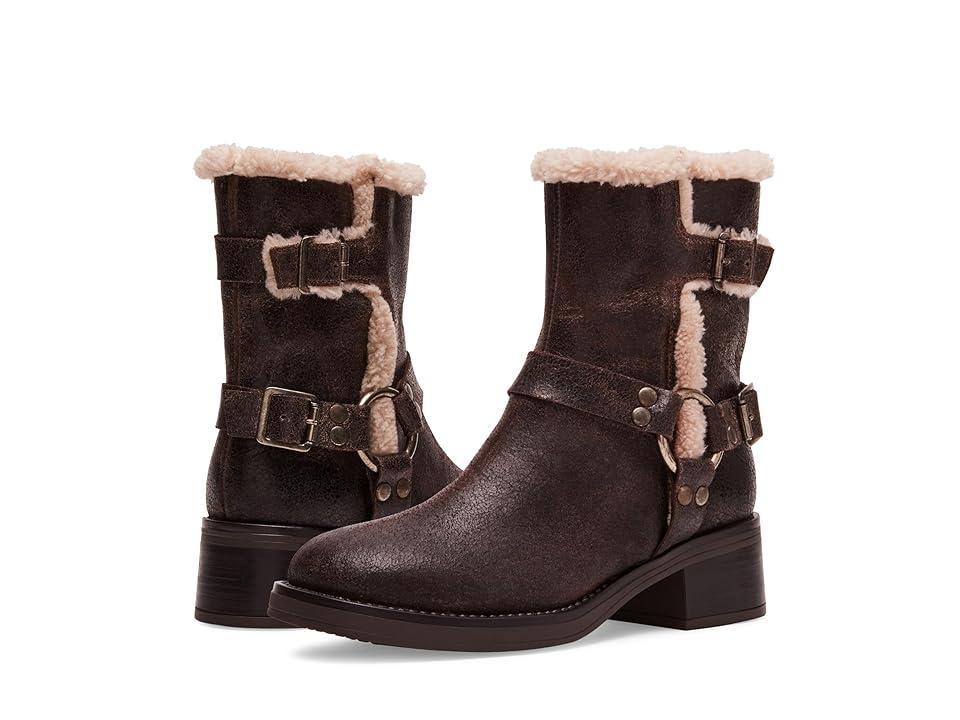 Steve Madden Brixton Boot Distressed Faux Fur) Women's Boots Product Image