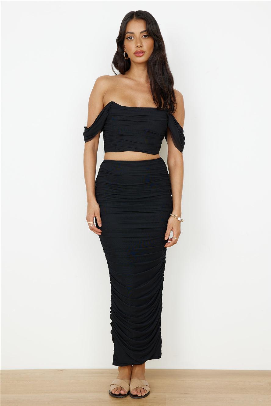 Dance Darling Maxi Skirt Black Product Image