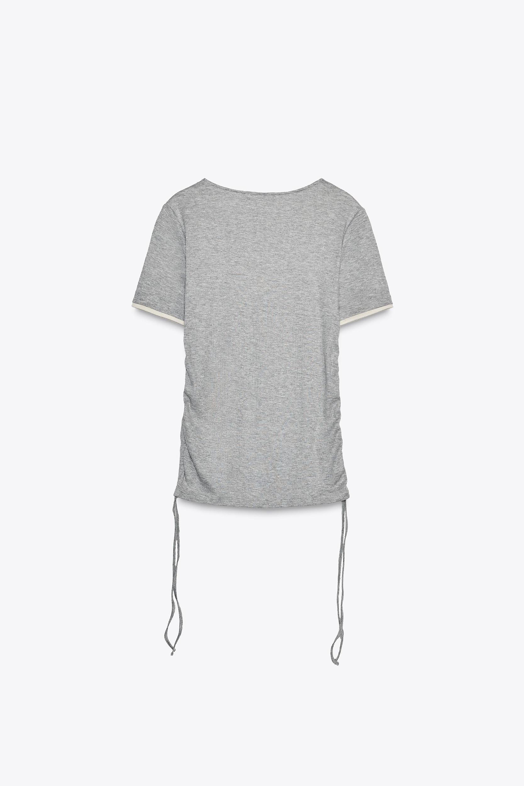 DOUBLE LAYERED RUCHED T-SHIRT Product Image