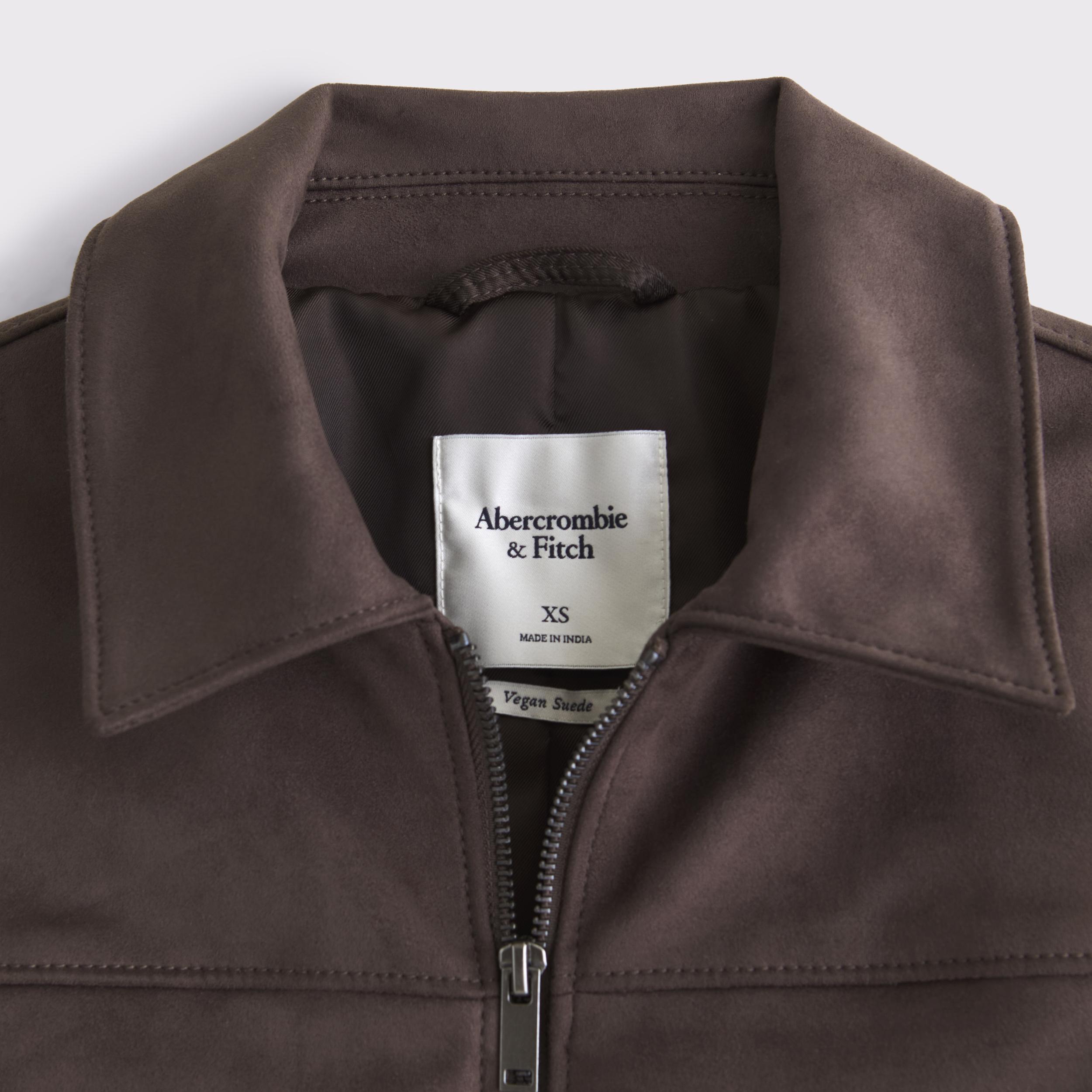 Slim Zip Vegan Suede Jacket Product Image