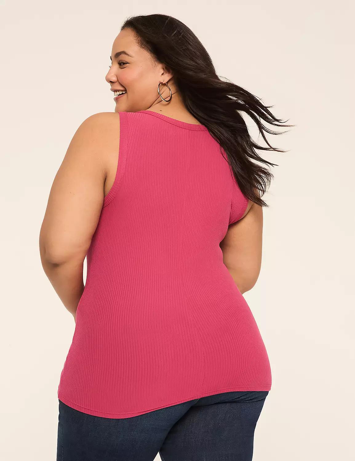 High-Neck Rib Tank Product Image