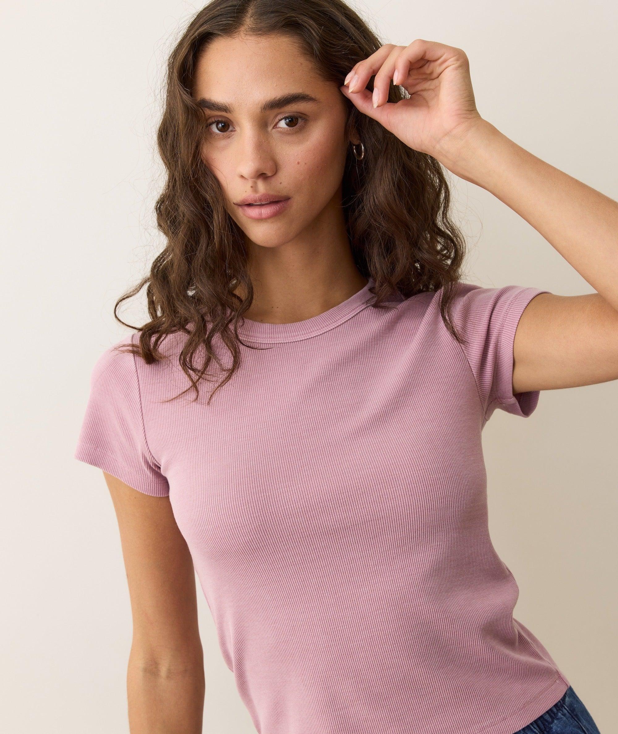 Lexi Rib Sun-In Crew Tee Product Image